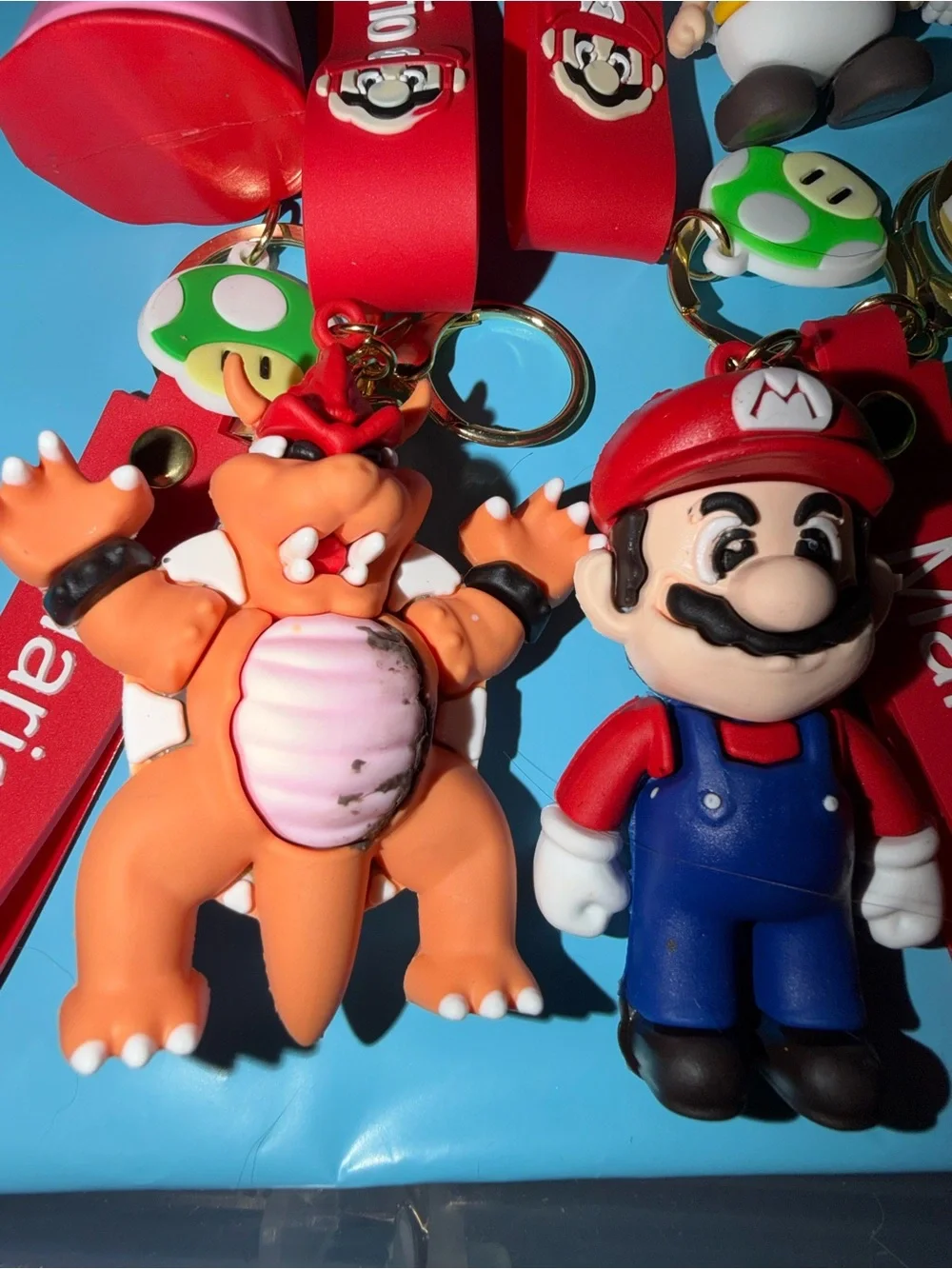 Super Mario Character Keychain Set